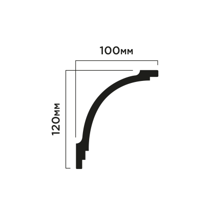Карниз A156 Hiwood 120мм×100мм×2м