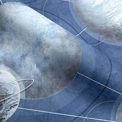 Обои HC71987-46 Home color Planets Home color коллекция Planets производства РОССИЯ в интернет-магазине Обоитрейд