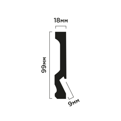 Плинтус LB99 Hiwood 99мм×18мм×2м
