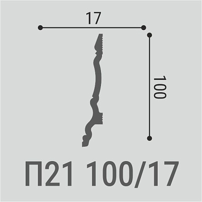 Плинтус напольный П21 Bello Deco 100мм×17мм×2м