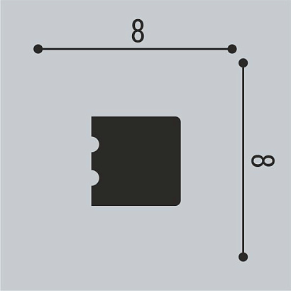 Молдинг МЛ 30/2,6 Bello Deco Серебро 8мм×8мм×2,6м