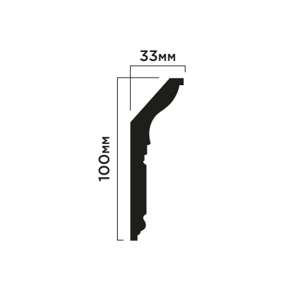 Карниз L1902M Hiwood 100мм×33мм×2м