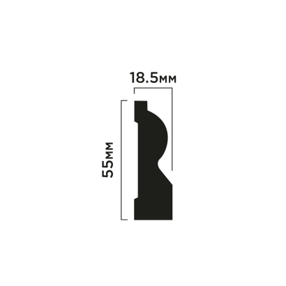 Плинтус B55 Hiwood 55мм×18,5мм×2м