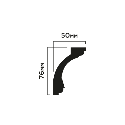 Карниз AL75 Hiwood 76мм×50мм×2м