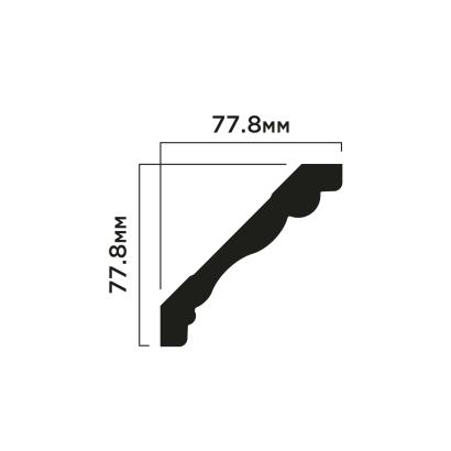 Карниз A1011 Hiwood 77,8мм×77,8мм×2м