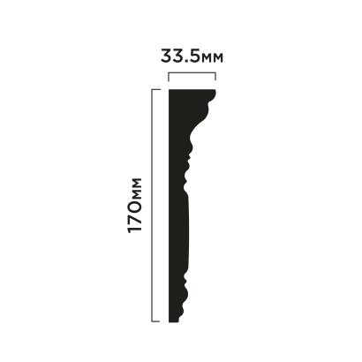 Карниз L1702 Hiwood 170мм×33,5мм×2м