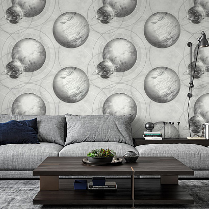 Обои HC71987-14 Home color Planets Home color коллекция Planets производства РОССИЯ в интернет-магазине Обоитрейд