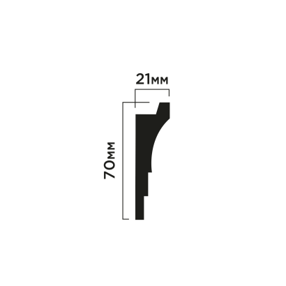 Карниз A70V1 Hiwood 70мм×21мм×2м