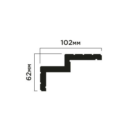 Карниз A101 Hiwood 102мм×62мм×2м