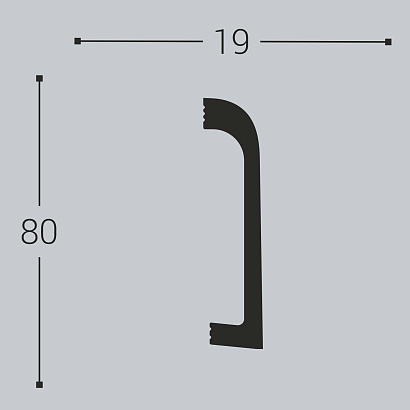 Плинтус напольный ПЛ 16 Bello Deco Дикий дуб 80мм×19мм×2м