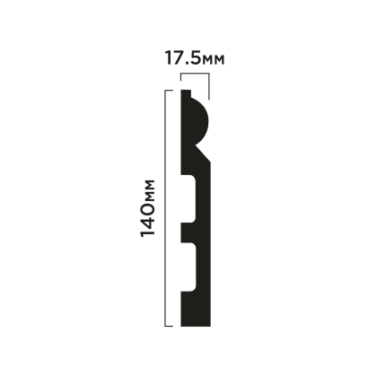 Плинтус B140 Hiwood 140мм×17,5мм×2м