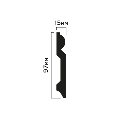 Плинтус B97 Hiwood 97мм×15мм×2м