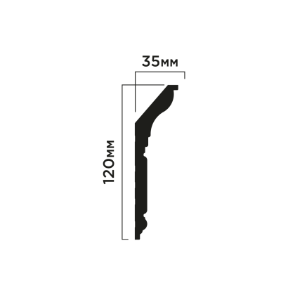 Карниз L1902 Hiwood 120мм×35мм×2м