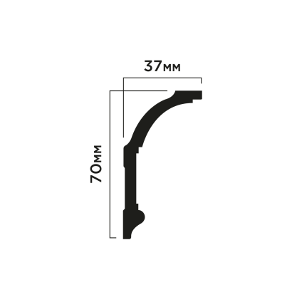 Карниз A70V2 Hiwood 70мм×37мм×2м