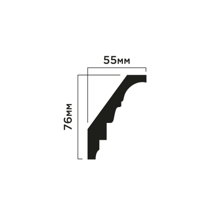 Карниз A94 Hiwood 76мм×55мм×2м