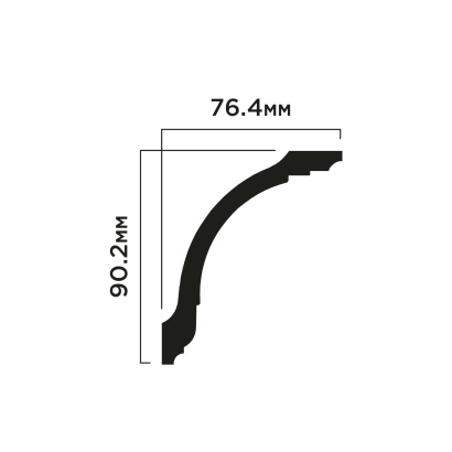 Карниз A118 Hiwood 90,2мм×76,4мм×2м