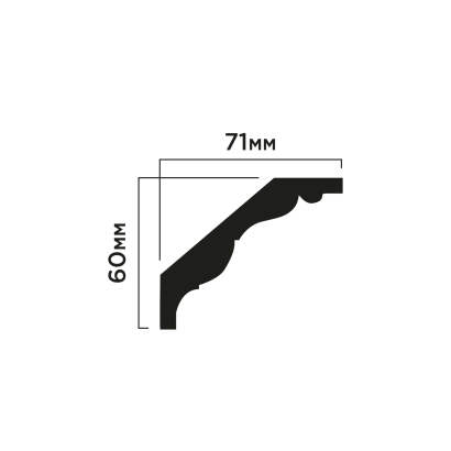 Карниз A90 Hiwood 60мм×71мм×2м