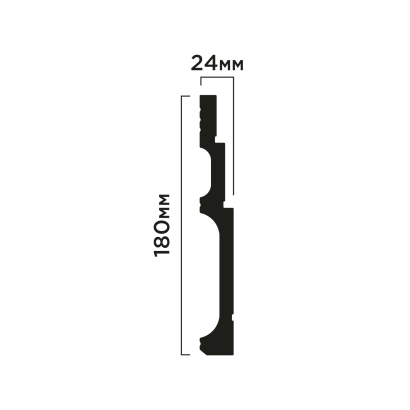 Плинтус B180V2 Hiwood 180мм×24мм×2м