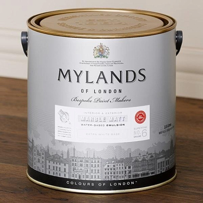 Краска Mylands Marble Matt Emulsion Pure White 1, 5 л.