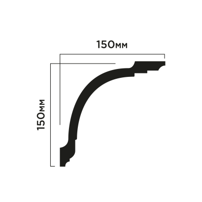 Карниз A212 Hiwood 150мм×150мм×2м