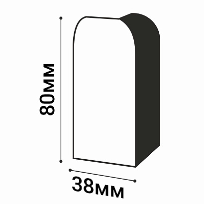 Угол к плинтусу П16 Bello Deco внешний 80×19×38мм