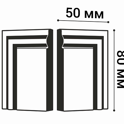 Завершающий элемент плинтуса П 3 Bello Deco 80×20×50мм
