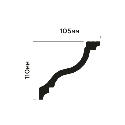 Карниз A150V1 Hiwood 105мм×110мм×2м