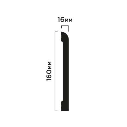 Плинтус BE180 Hiwood 180мм×16мм×2м